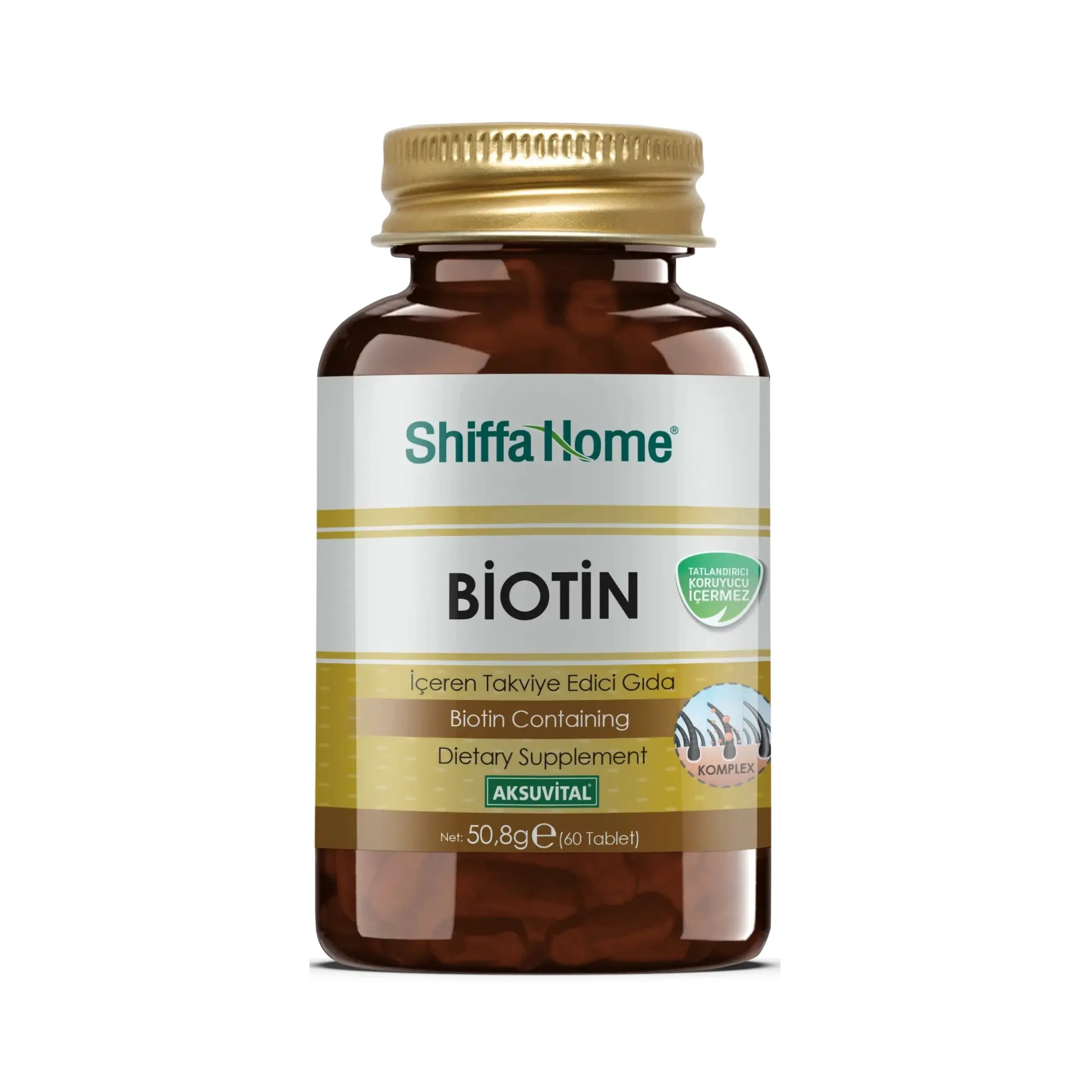 Biotin Tablets 60 Tablets 750 mg - Shifahouse
