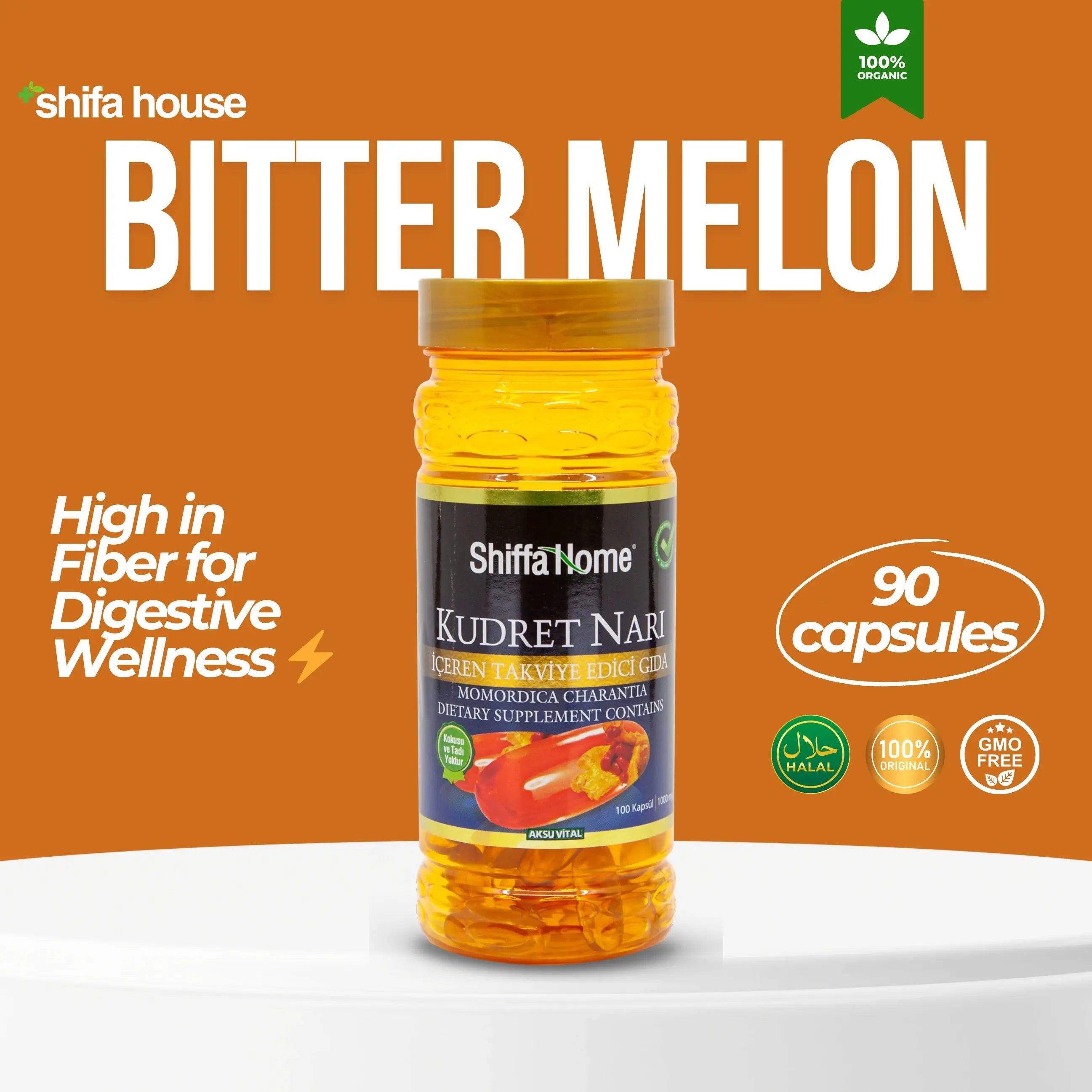 Bitter Melon 100 Softgels (Bitter Melon, Olive Oil) - Shifahouse