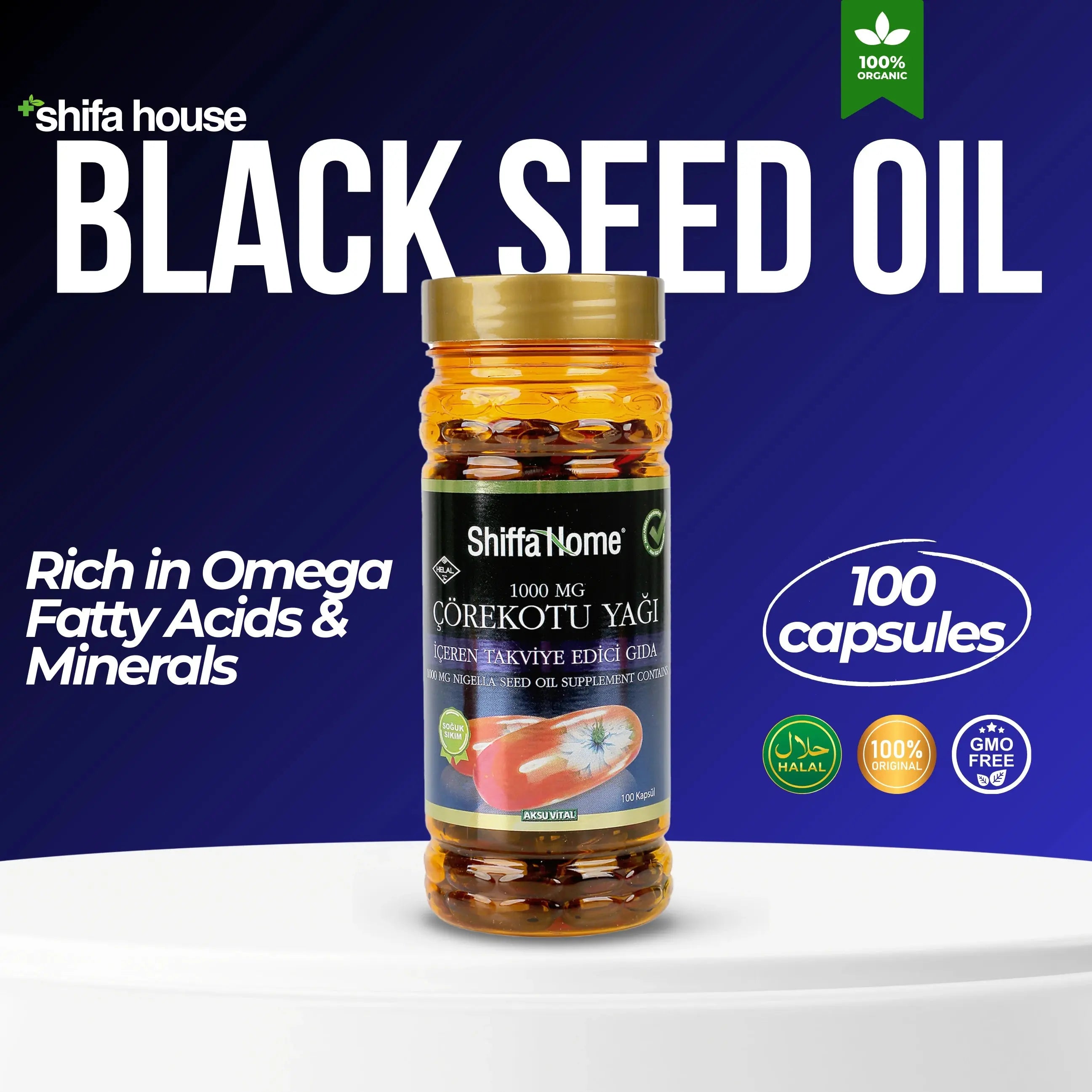 Black Seed Oil Softgel 100 Softgels x 1000 mg - Shifahouse