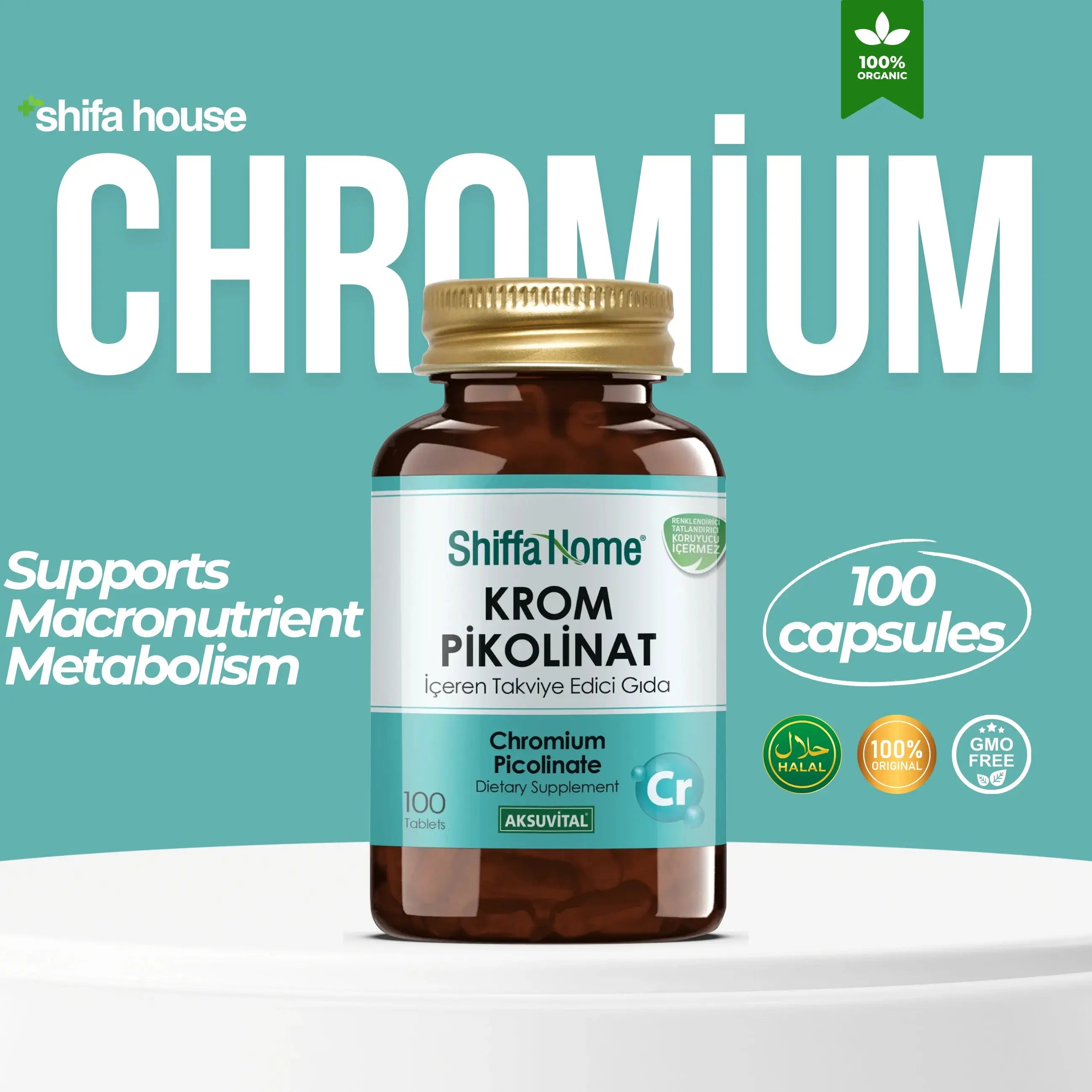 Chromium Picolinate 100 Tablets (Chromium Picolinate) - Shifahouse