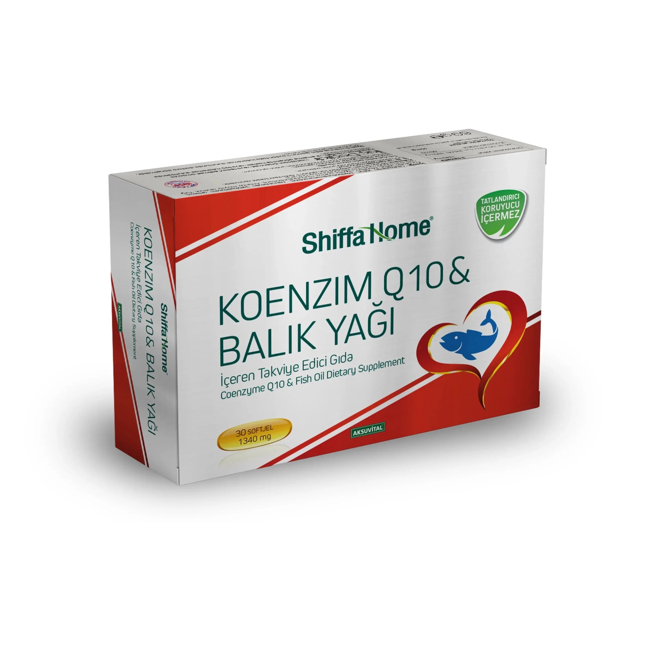 Coenzyme Q10 & Omega - 3 Softgel 30 Softgel 1340 Mg - Shifahouse