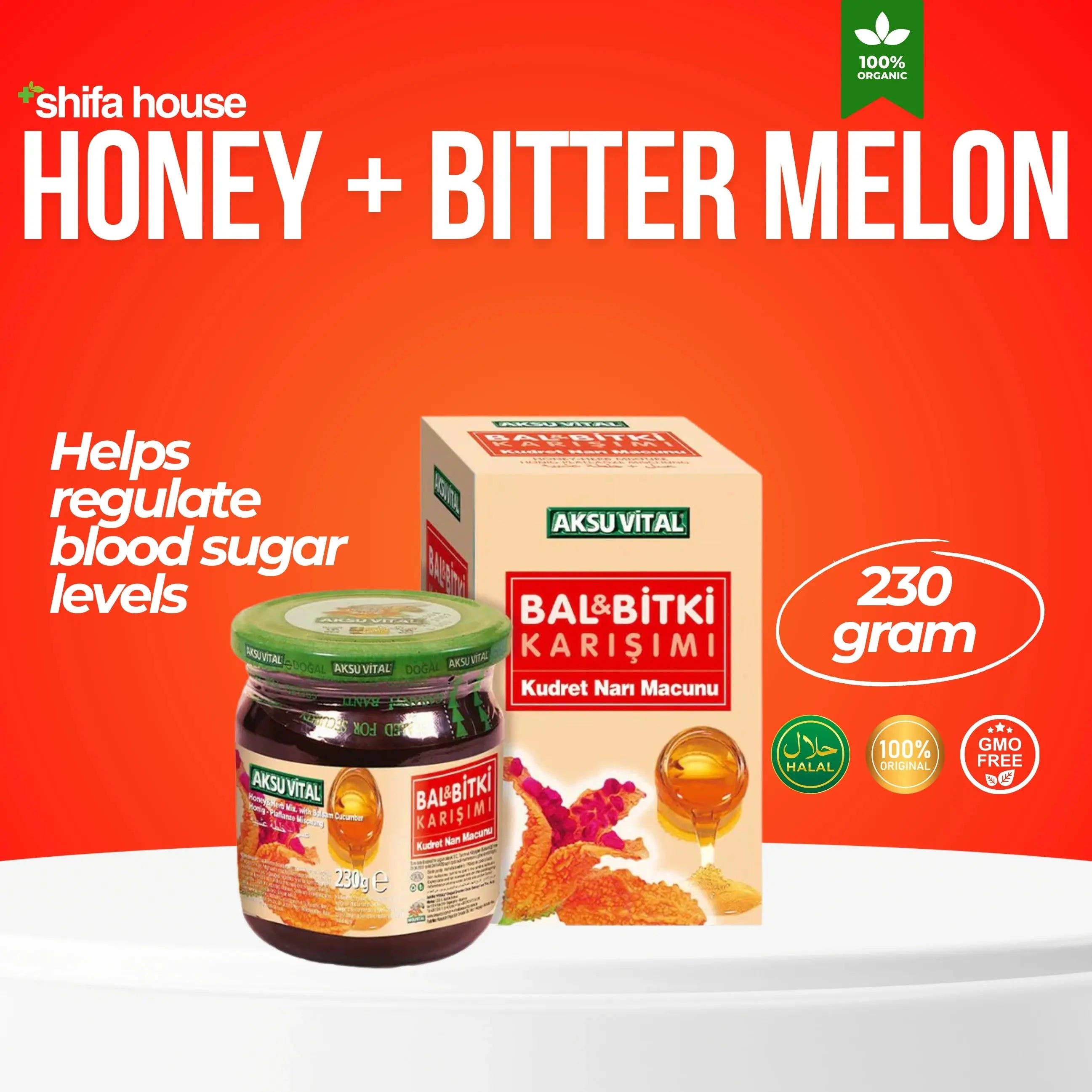 Honey Herbal Blend with Bittermelon Paste 230g - Shifahouse