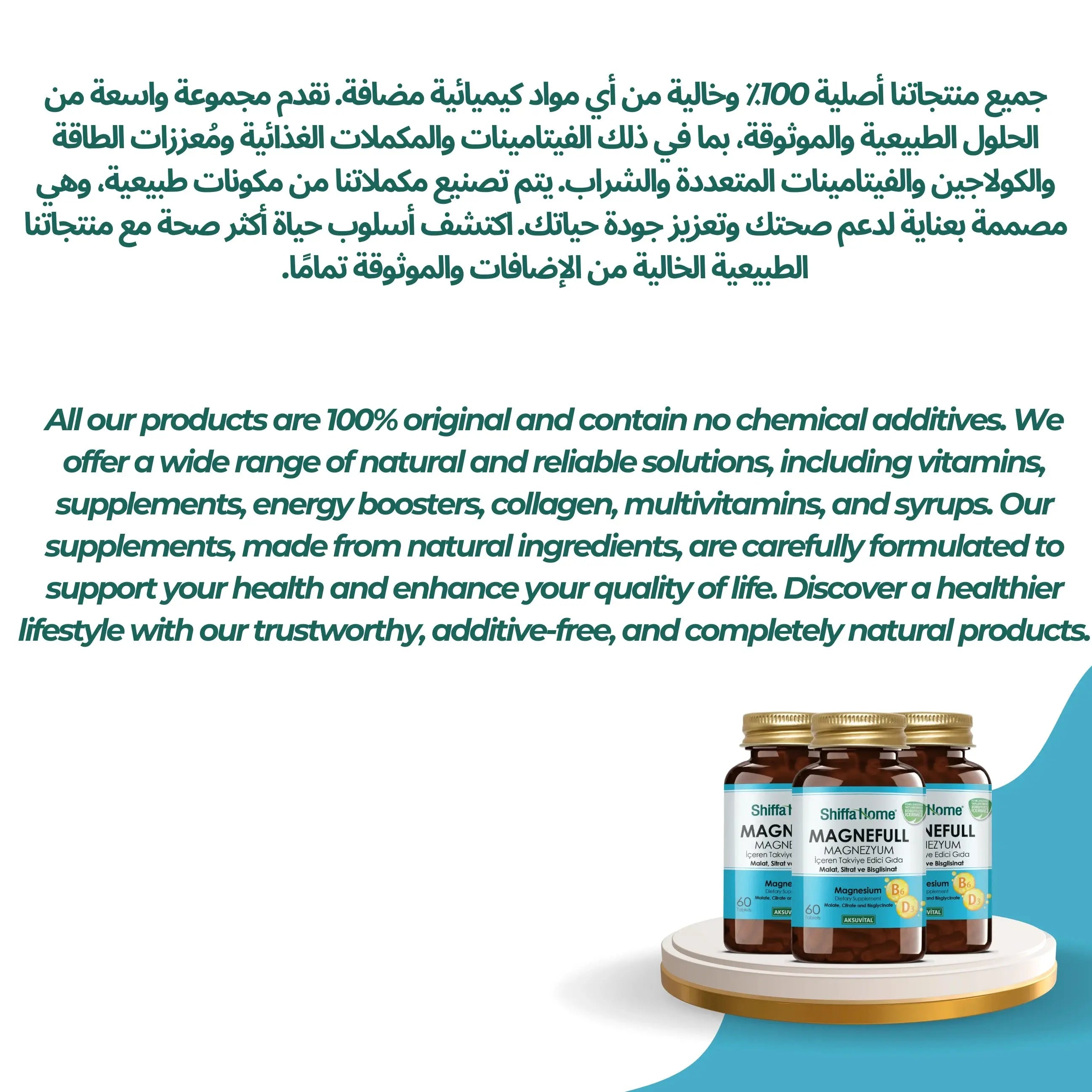 Magnefull 60 Tablets (Magnesium Malate, Citrate) - Shifahouse