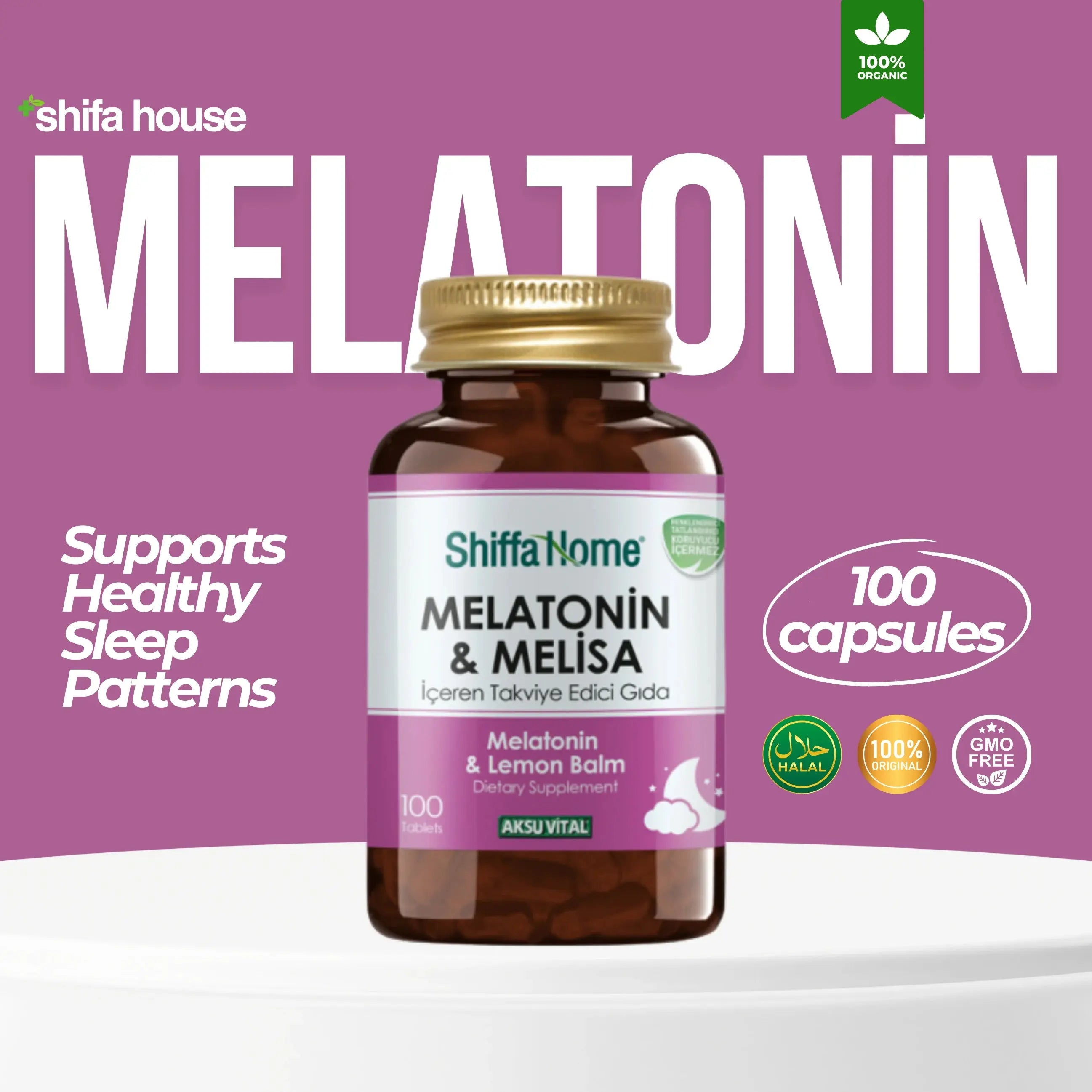 Melatonin & Melissa 100 Tablets - Shifahouse