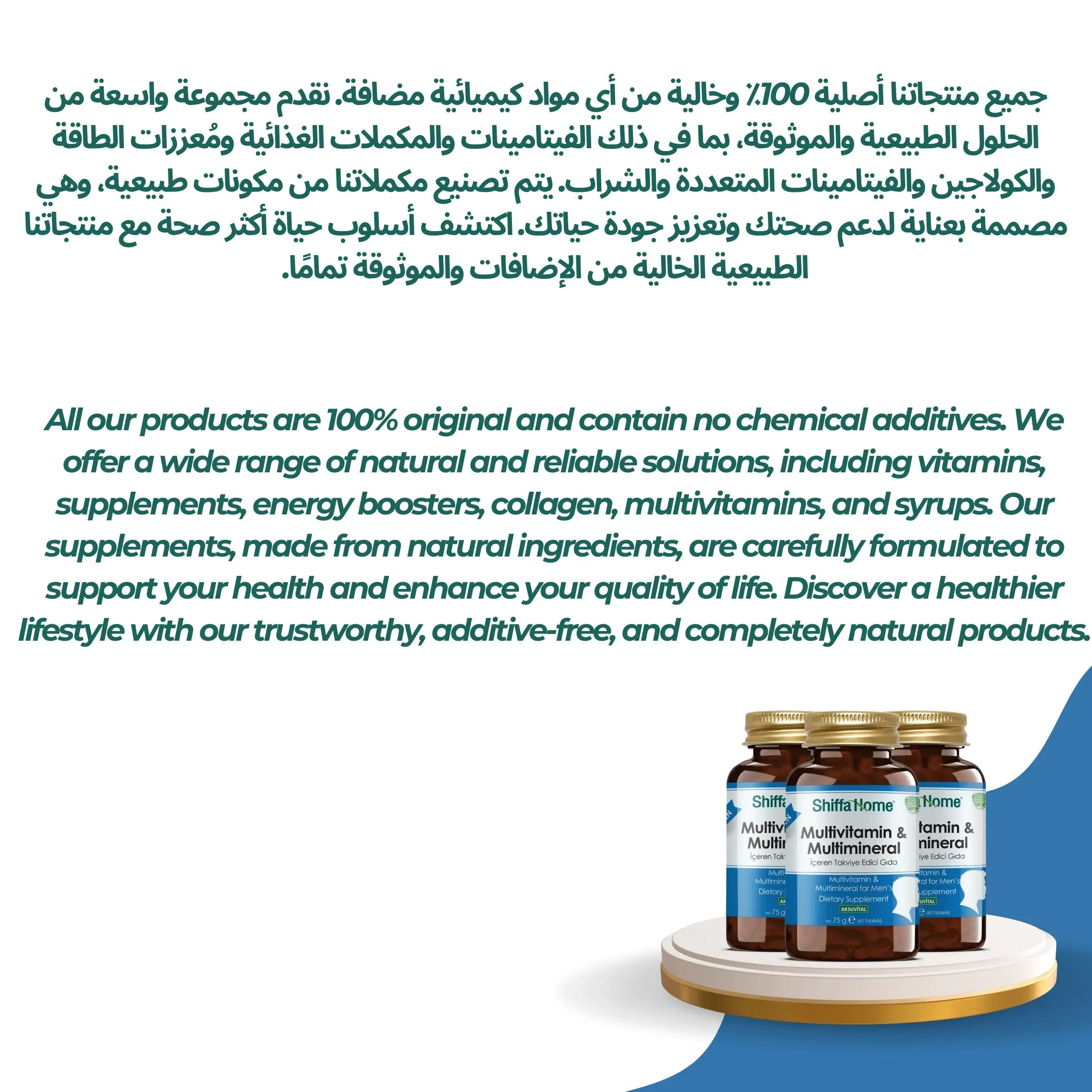 Multivitamin Men’s 60 Tablets - Optimized for Men’s Health & Vitality - Shifahouse