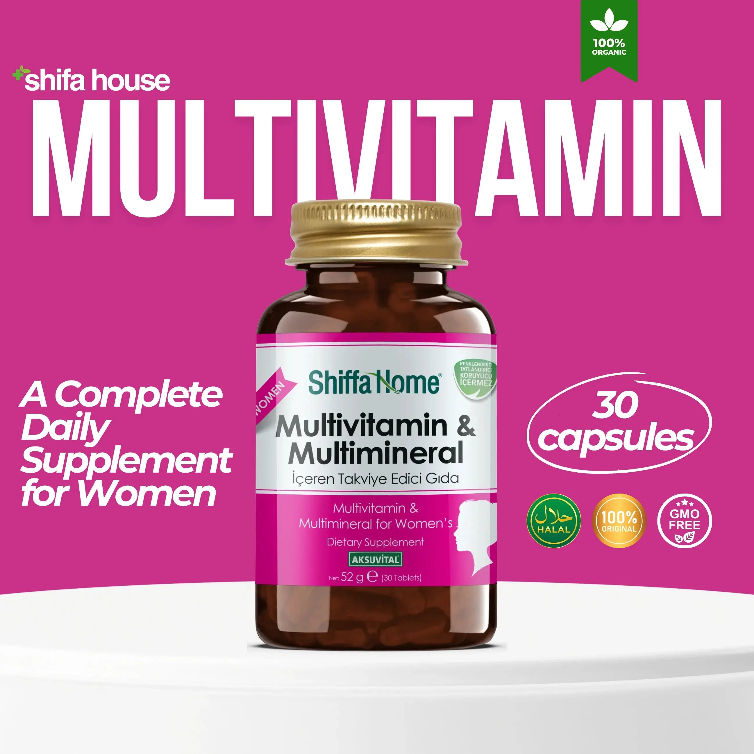 Multivitamin Women’s 30 Tablets – A Complete Daily Supplement for Women - Shifahouse