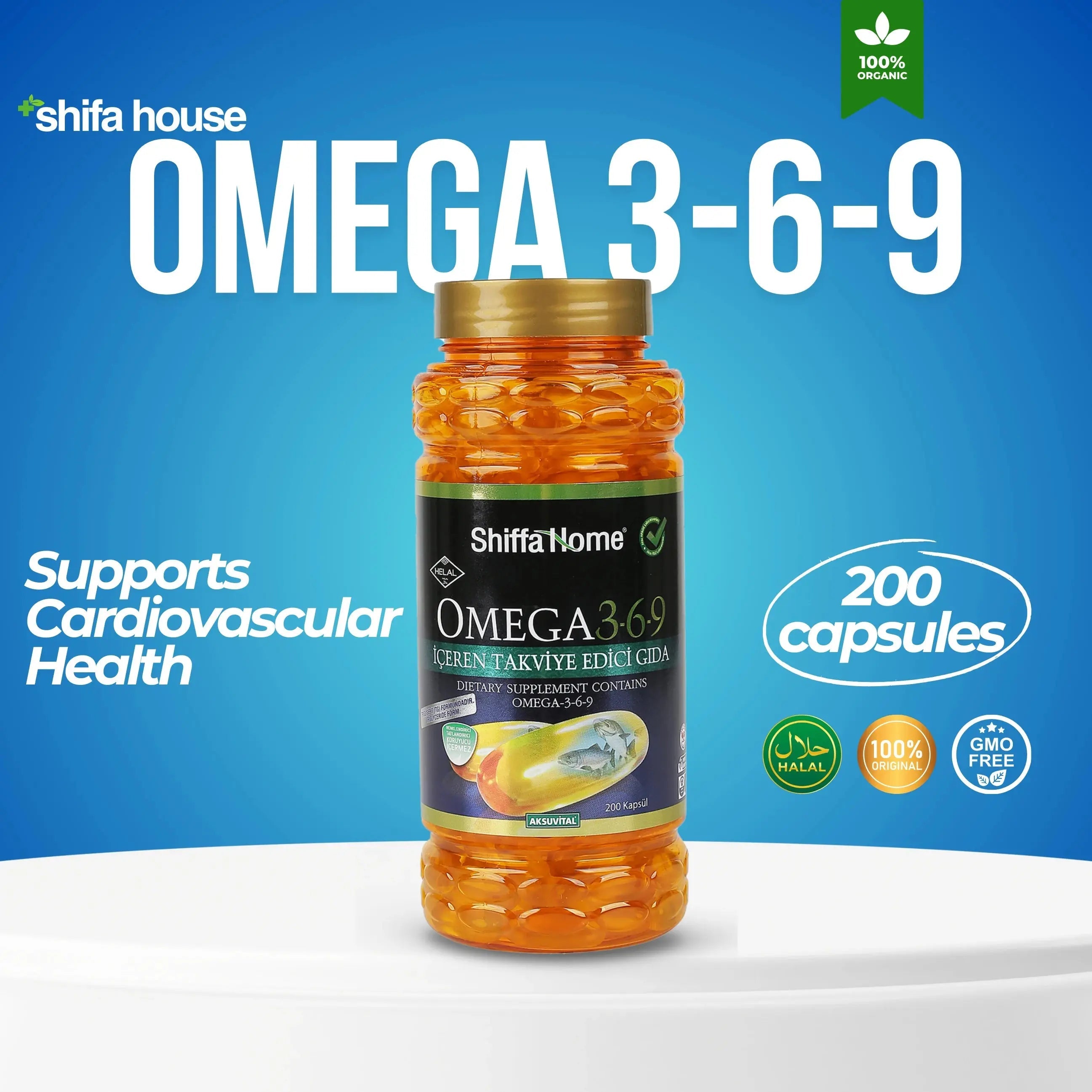 Omega 3 - 6 - 9 Softgel 200 Softgels - Shifahouse