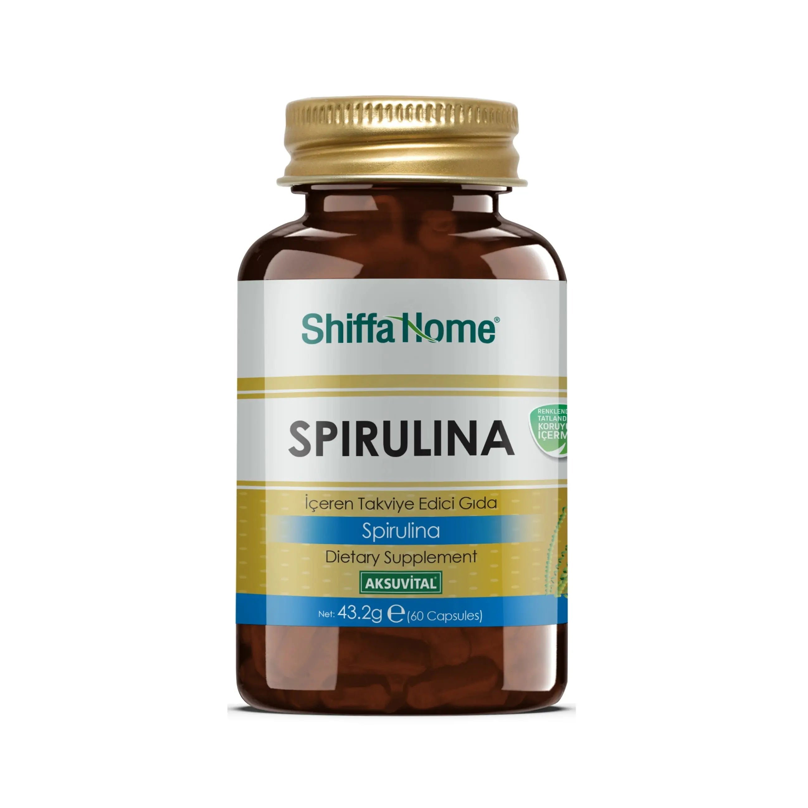 Spirulina 60 Capsules 600 Mg - Shifahouse
