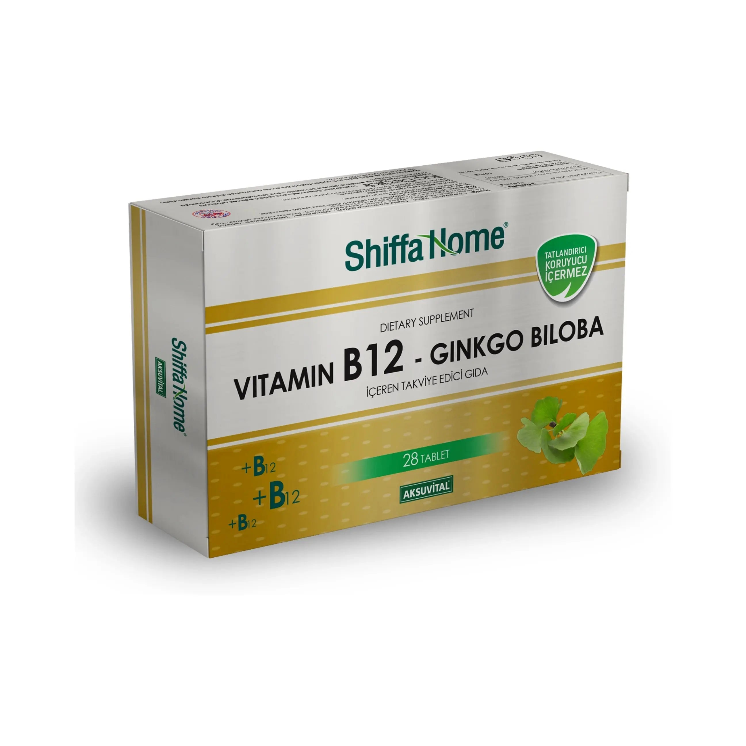 Vitamin B12 - Ginkgo Biloba 28 Tablets - Shifahouse