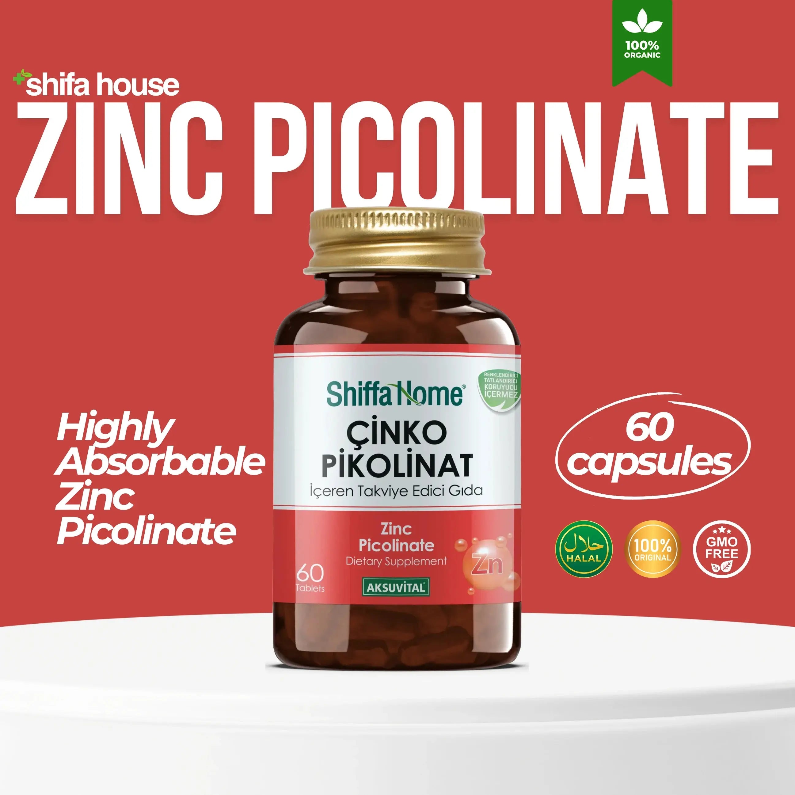 Zinc Picolinate 60 Tablets - Shifahouse